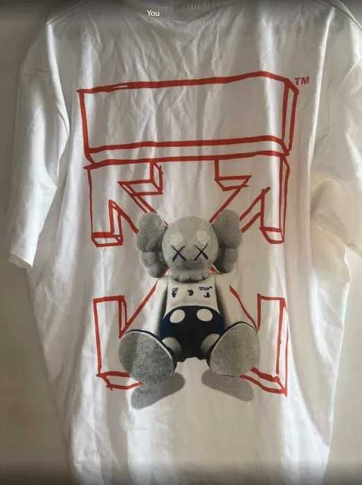 Тениска OFF-WHITE бяла XXL 100% памук