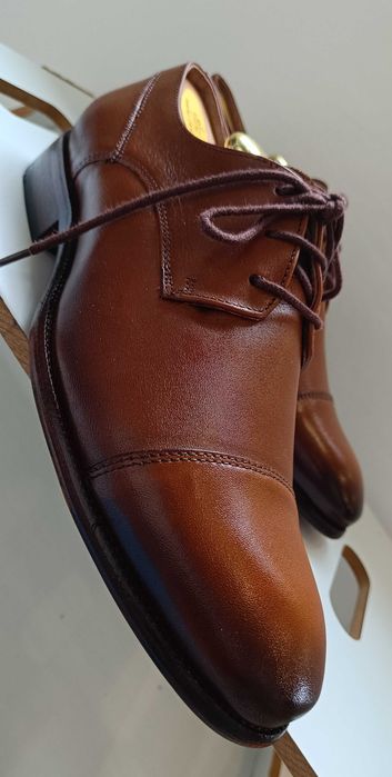 Pantofi derby 41 cap toe premium Oliver Jacob NOI piele naturala moale