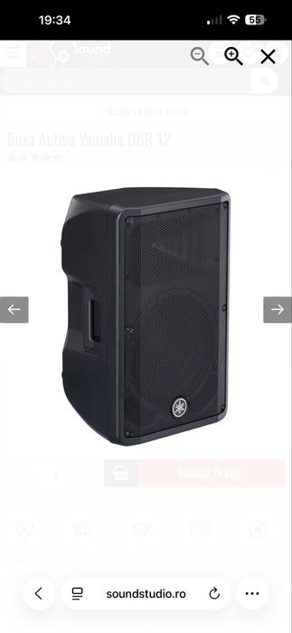 Boxe active yamaha dbr 12// 2 bucati