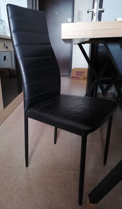 Set 2 scaune bucătărie piele