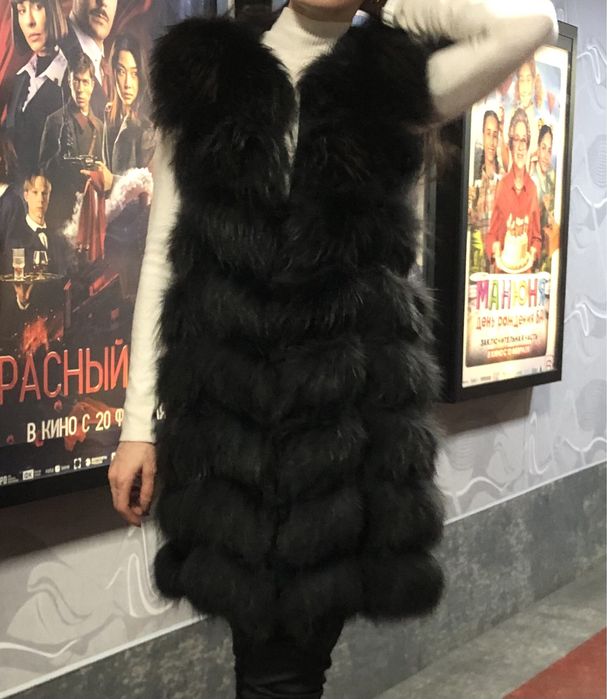 жилет  натуральный песец xs-s