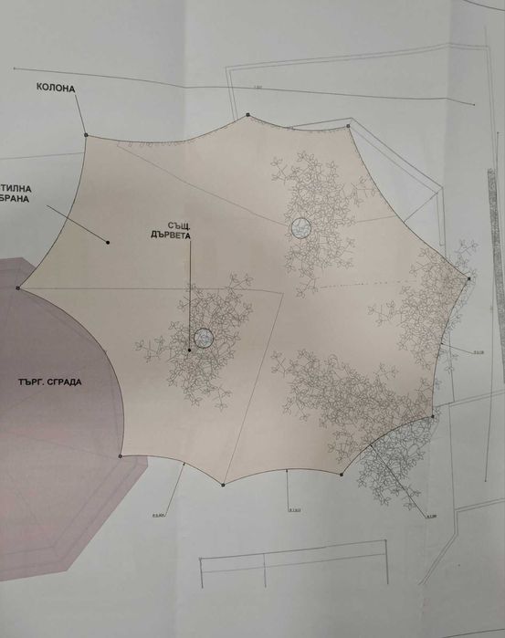 Тента - сенник за засенчване - 220 кв.м.