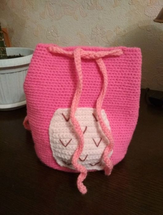 Вязаный рюкзачок "Сова"