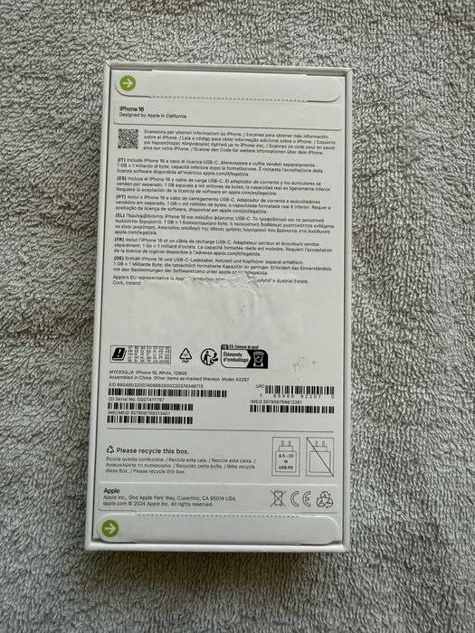 iphone 16 128 GB SIGILAT silver