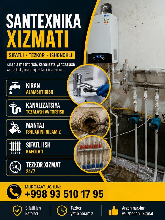 Santexnika xizmati 24 7