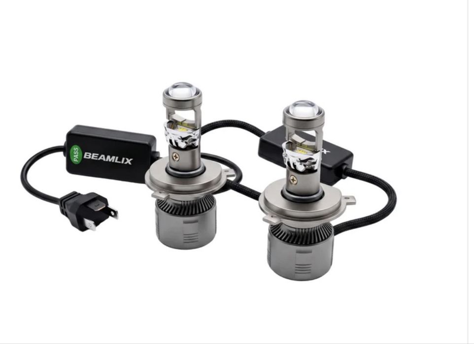 LED крушки H4 с лупа BEAMLIX – 140W, 30000lm, Canbus