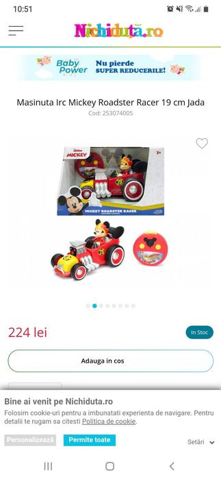 Vand masina cu telecomanda Mickey