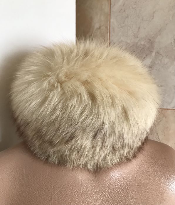 Căciulă din blană naturală de Vulpe Argintie