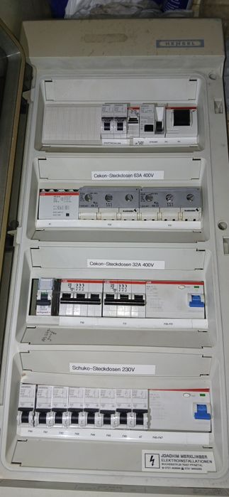 Titlu:2x Tablou electric industrial Hensel trifazic 400V complet echip