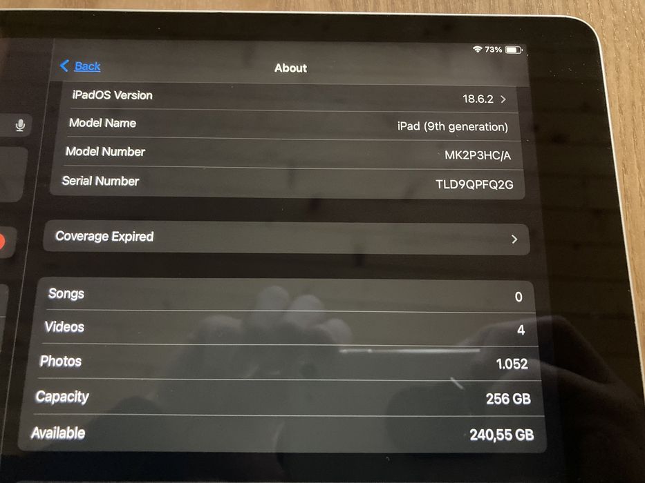 iPad 9th Gen 256GB – stare foarte bună, cutie + încărcător