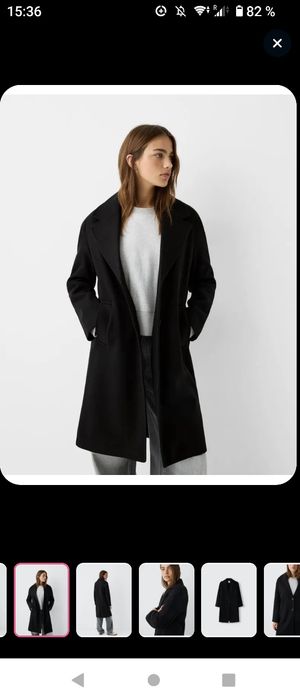 Тонкое пальто без подклада BERSHKA