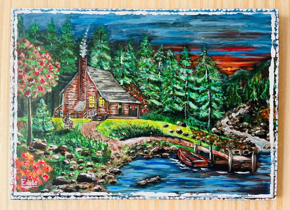 Авторска картина 70 x 50cm, ръчно рисувана върху платно