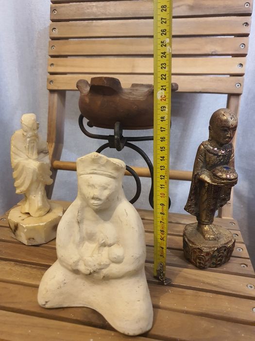 4 Obiecte Decorative Lucrate Manual (Lemn Tec Myanmar, Ceramică)