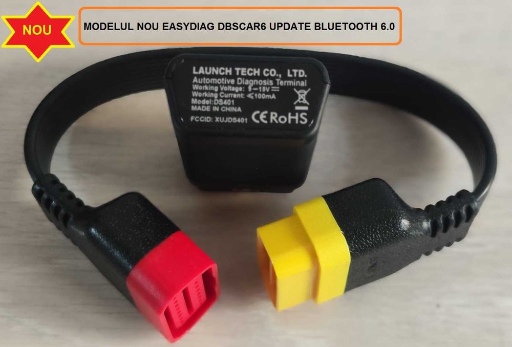 KIT Interfata auto Launch X431 EasyDiag Dbscar Original+Tableta Android auto soft profesinal service in romana Full Activat Gata, direct utilizare