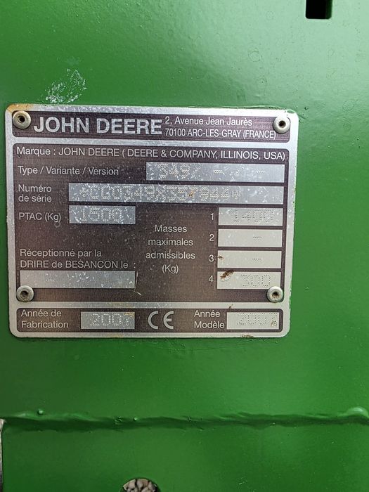 Presa de balotat balotiera John deere 349 an 2007