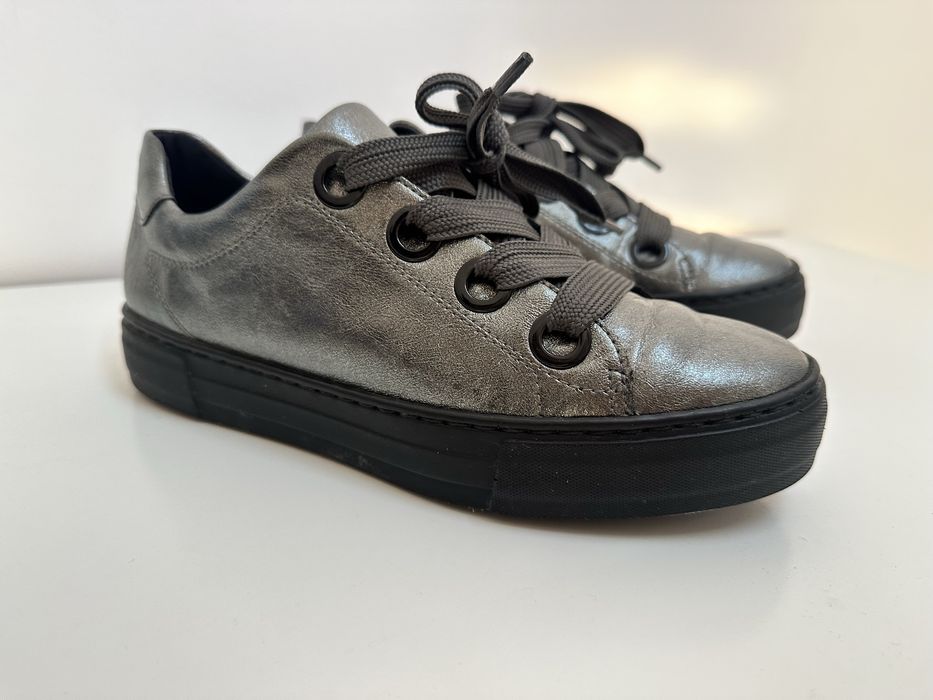 Pantofi sneakers Ara argintii piele