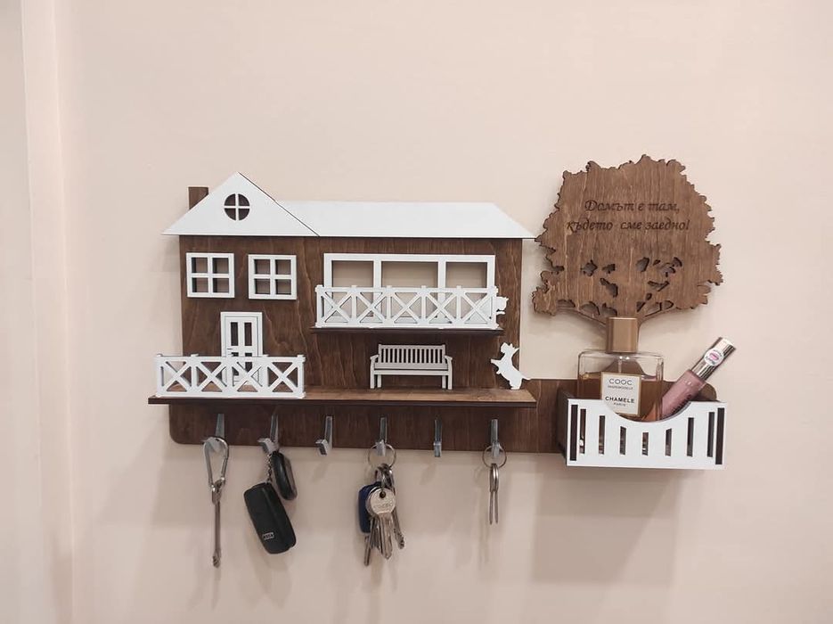 Закачалка за ключове кейхолдер ключодържател къщичка за ключове