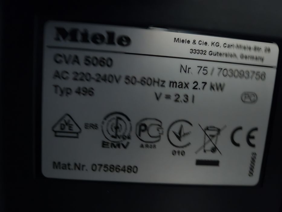 Vand Espresor Miele Incorporabil