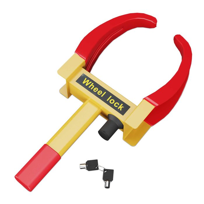 Blocator roata auto universal cu lacat de siguranta antifurt din otel