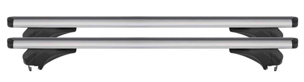 Bare transversale Menabo Sonic Silver cu prindere pe bare longitudinale lipite