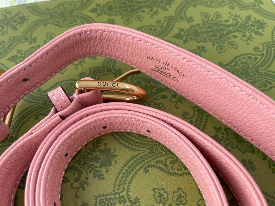 Гучи Розова Кожена чанта Оригинална Gucci Aphrodite Дръжка И Синджир