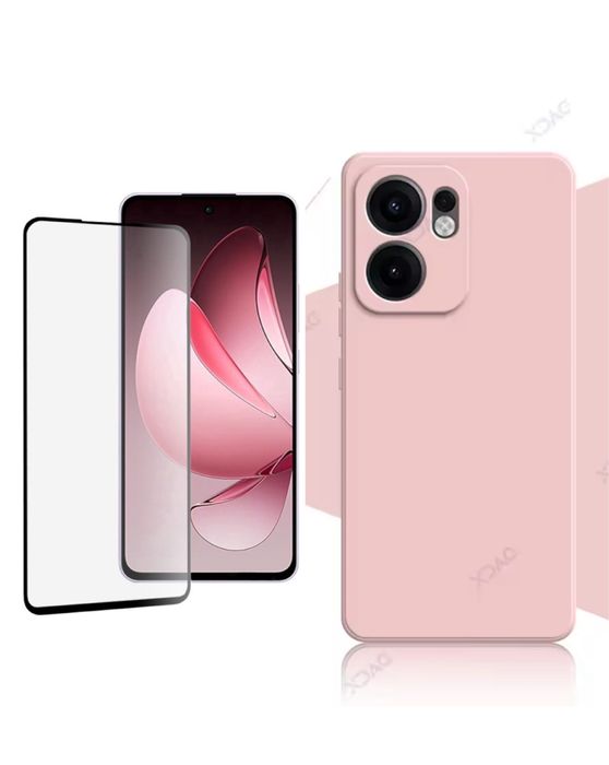 Husa Stylish Colorata si Folie Sticla Xiaomi Redmi Note 14 14C 14T PRO