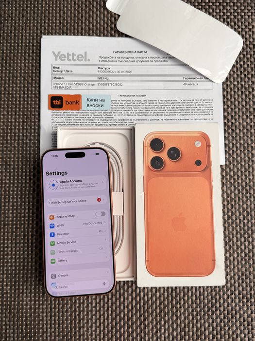 НОВ! 512Gb*ЛИЗИНГ* iPhone 17 Pro Cosmic Orange 48М ГАРАНЦИЯ