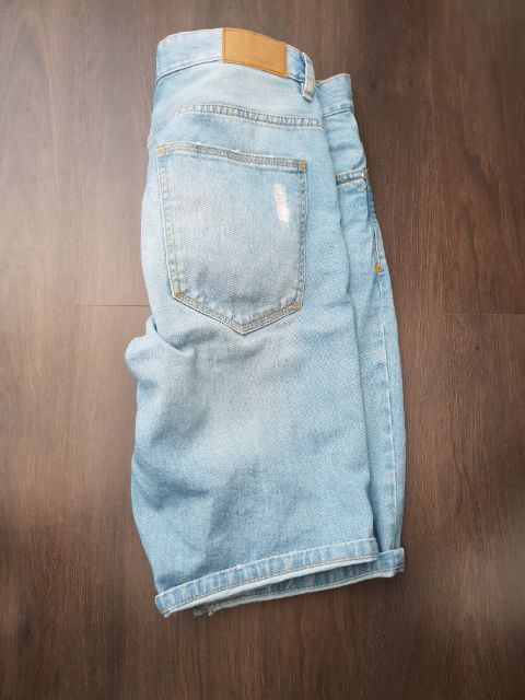 Light Blue Denim Short Bershka