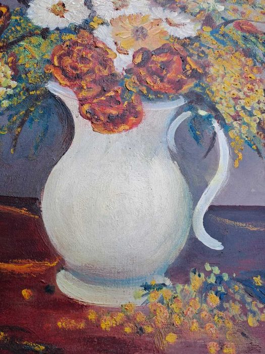 tablou pictura pe panza 64/56 cm semnat