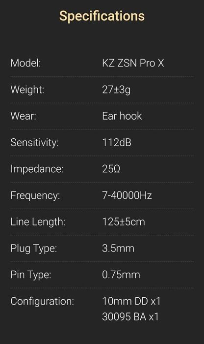 Căști KZ ZSN pro x