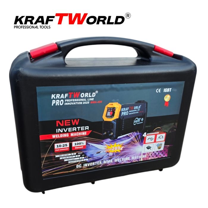 Инверторен електрожен с дисплей и куфар + соларна маска – професионале