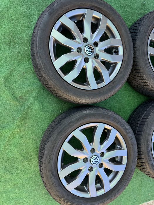5x112 16 със зимни гуми dunlop 7mm за vw golf 5,6 passat touran kadi skoda seat