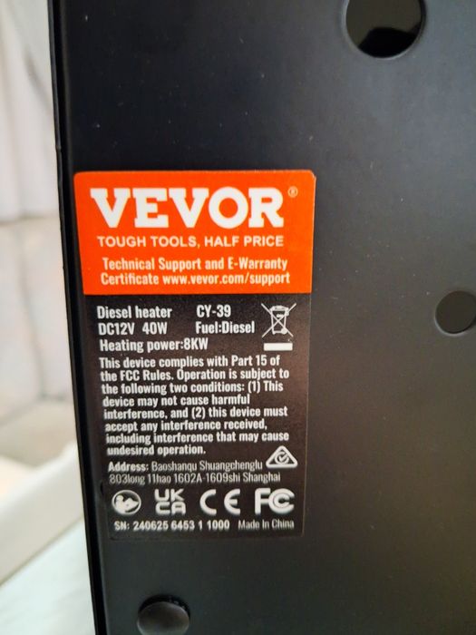 Суха Дизелова Печка 8KW  VEVOR за отопление