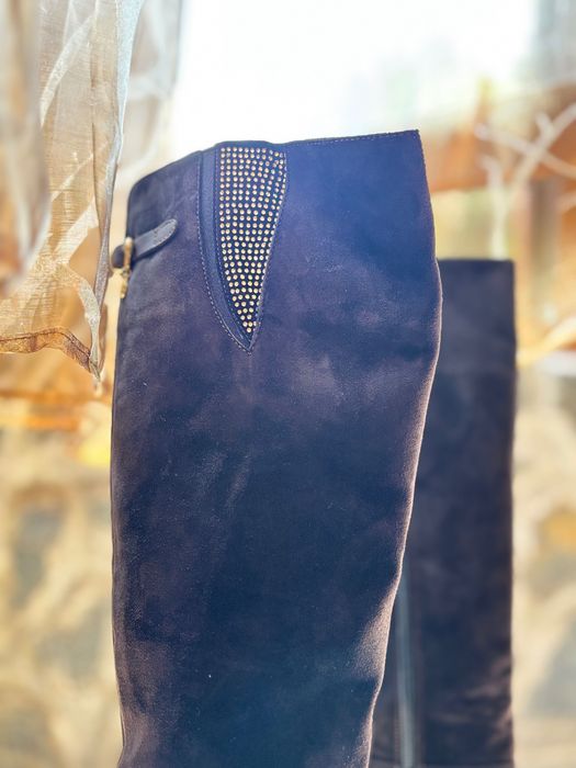 Дамски ботуши естествен велур