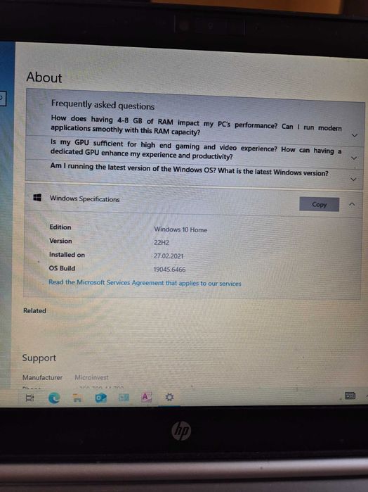 Лаптоп Hp 13-инчов Windows 10