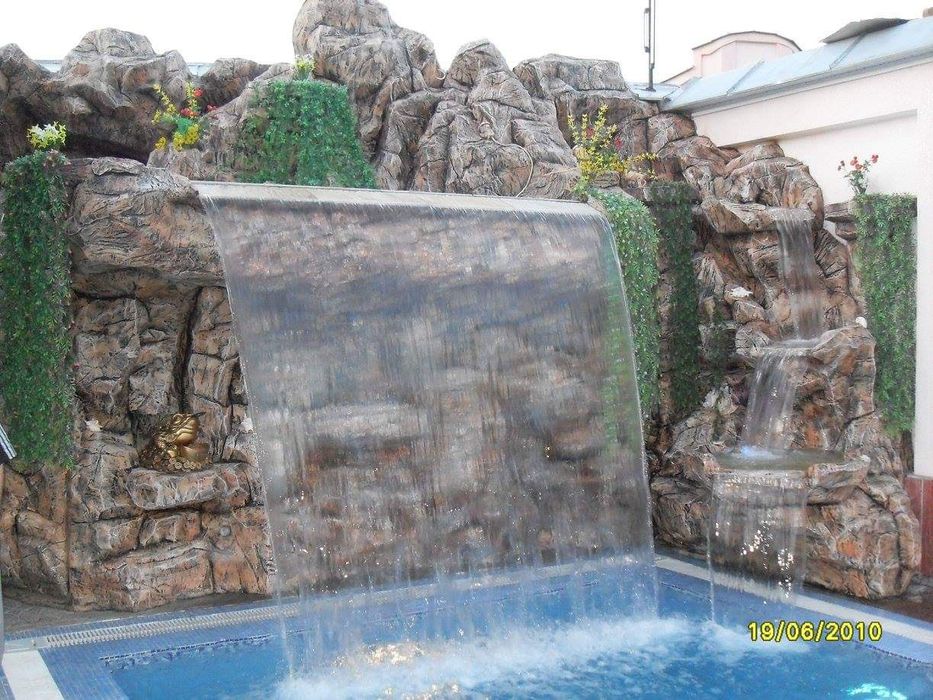 Ландшафтный дизайн,декоративная штукатурка,водопад,эскиз,фонтан,барель