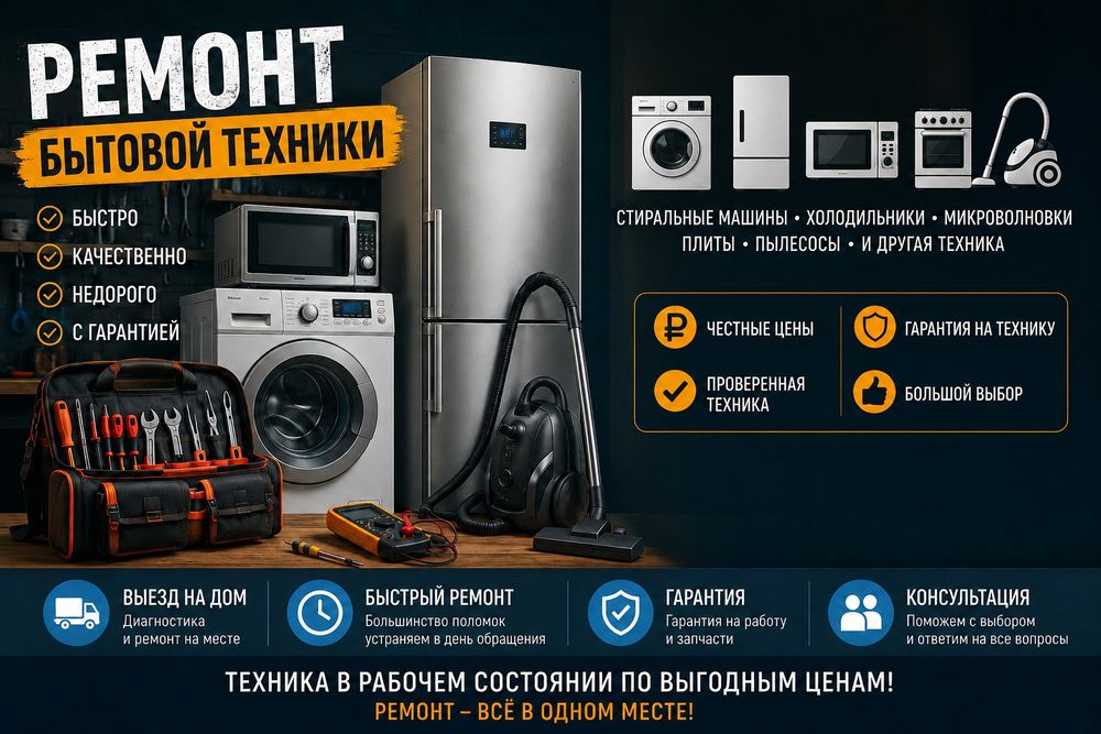 Ремонт стиральных машин и пылесосов