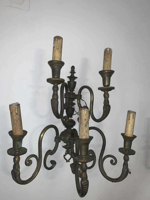 Aplice de perete din bronz cu zece brate in stil baroc