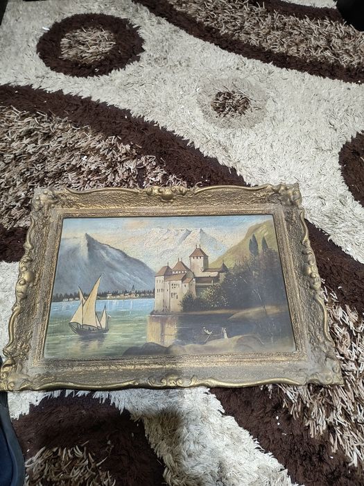 Tablou vechi,ulei pe pânză