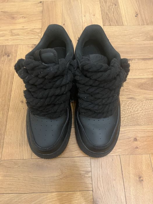 air force 1 black rope lace