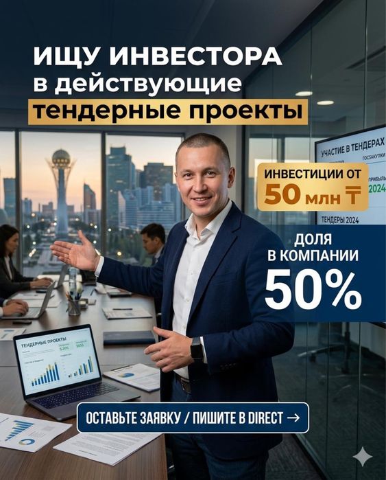 Ищу инвестора в действующие тендерные проекты