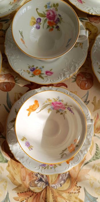 Редкость антик Фарфоровые чайные пары KPM Германия