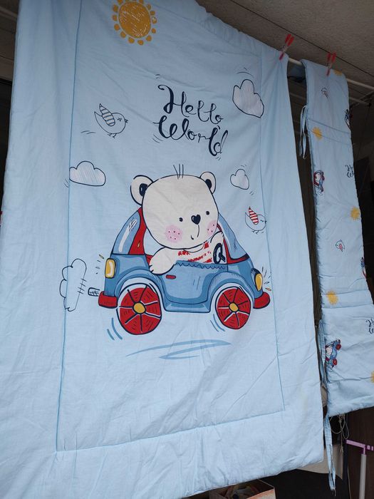 Намалено от 85лв - Ново Детска завивка и обиколник за бебешко легло