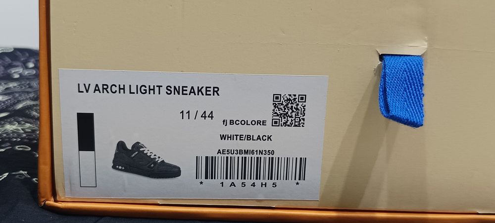 Нови Мъжки Louis Vuitton Trainer Обувки Черно/Бяло, Номер: 44