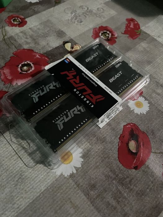 Ram Kingston Fury 2x8GB DDR4 Mhz2666 Noi (desigilati, 6 Luni Garantie)