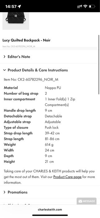 сумка от charles keith