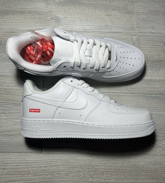 Nike Air Force 1 Supreme Albi - Calitate Premium - Adidasi