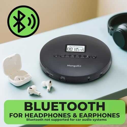 Нов Компактен CD/MP3 плейър с акумулатор и AUX за кола пътуване музика