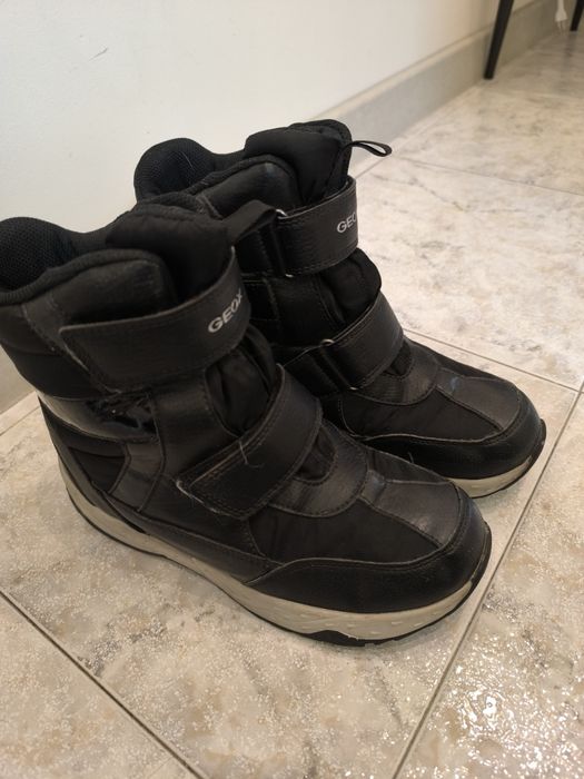 Geox - Непромокаеми ботуши Sentiero ABX с велкро, Черен