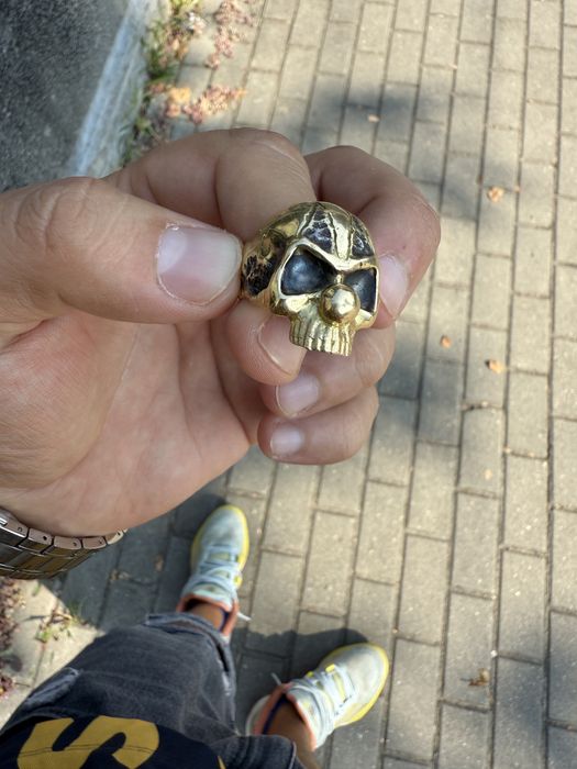 Inel aur 18 k craniu skull unicat